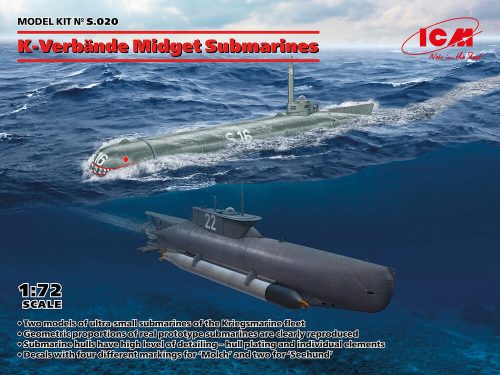 ICM S.020 K-Verbände Midget Submarines ('Seehund' and 'Molch') (1/72)