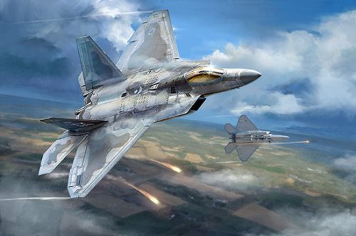 I Love Kit 62801 US F-22A Raptor 1/48 katonai repülőgép makett