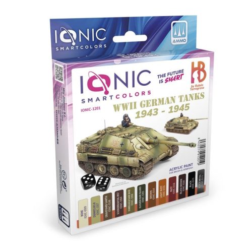 Ionic 1201 WWII German Tanks 1943-45 - IONIC akril makett festék készlet