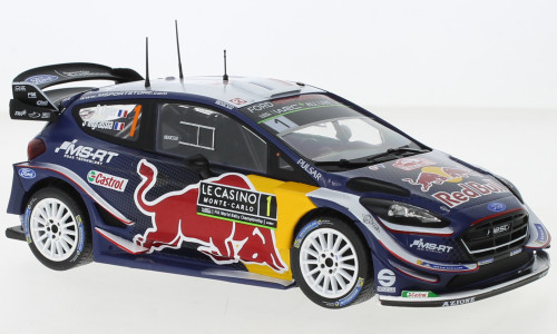 IXO 252904 Ford Fiesta WRC 2018, Red Bull, Rallye Monte Carlo, S.Ogier, J.Ingrassia, 1, MS Sport (IXO24RAL014A) (1:24)