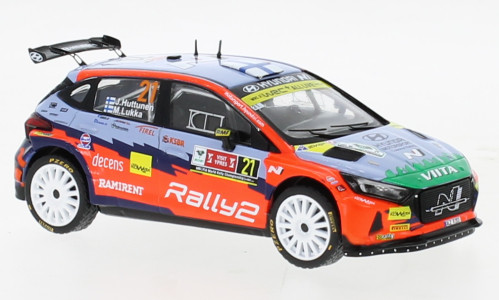 IXO 253545 Hyundai i20 N Rally 2 2021, Rally Ypres, J.Huttunen, M.Lukka, 21 (IXORAM814LQ) (1:43)