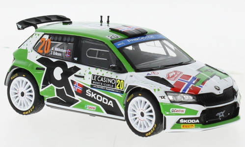 IXO 256730 Skoda Fabia Rally2 EVO 2022, Rally Monte Carlo, A.Mikkelsen, E.Torstein, 20 (IXORAM839) (1:43)