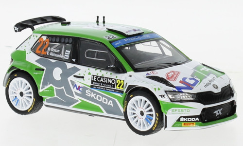 IXO 256731 Skoda Fabia Rally2 EVO 2022, Rally Monte Carlo, N.Gryazin, K.Aleksandrov, 22 (IXORAM840) (1:43)