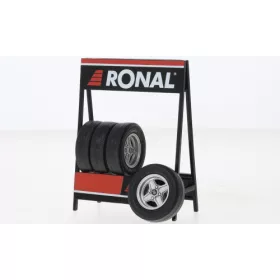   IXO 256800 Ronal X Pack Set of 4 Wheels silver (IXO18SET008W) (1:18)