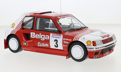 IXO 259673 Peugeot 205 T16 1985, Belga, Rally Ypres, B.Darniche, A.Mahe, 3 (IXO18RMC135.22) (1:18)