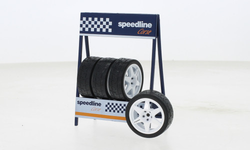 IXO 262713 Speedline Corse Set of 4 Wheels white (IXO18SET016W) (1:18)