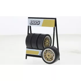   IXO 262714 BBS Motorsport Set of 4 Wheels silver, gold (IXO18SET017W) (1:18)