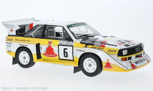 IXO 265924 Audi Sport quattro S1 E2 1985, 1000 Lakes Rally, H.Mikkola, A.Hertz, 6 (IXO18RMC161B.22) (1:18)