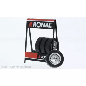   IXO 268310 Ronal Turbo Set of 4 Wheels matt chrom (IXO18SET026W) (1:18)