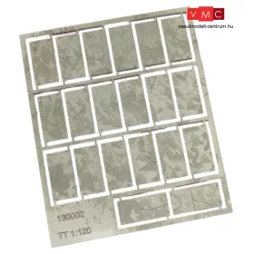   Igra Model 130002 Betonlap útelemek, 20 db, 12,5mm x 25mm - Art. 2 (TT) - LC
