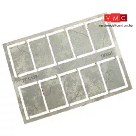   Igra Model 131001 Betonlap útelemek, 20 db, 16,6mm x 25mm - Art. 1 (H0) - LC