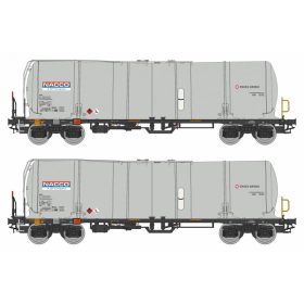   Igra Model 96210025 Tartálykocsi-pár fékállással, négytengelyes Zacns 88, NACCO/Swiss Crono (E6) (H0)