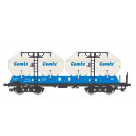   Igra Model 96400011 Poranyagszállító négytengelyes silókocsi, Uacs, CD, Cemix 2 (E6) (TT)