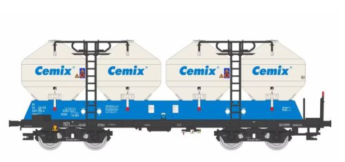 Igra Model 96400011 Poranyagszállító négytengelyes silókocsi, Uacs, CD, Cemix 2 (E6) (TT)