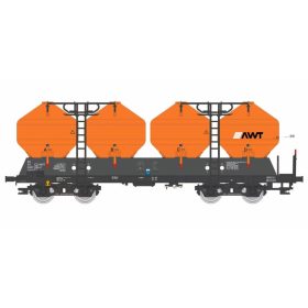   Igra Model 96400013 Poranyagszállító négytengelyes silókocsi, Uacs, CD, AWT (E6) (TT)