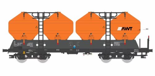 Igra Model 96400013 Poranyagszállító négytengelyes silókocsi, Uacs, CD, AWT (E6) (TT)