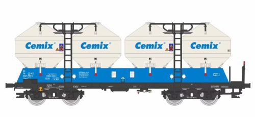 Igra Model 96400016 Poranyagszállító négytengelyes silókocsi, Uacs, CD, Cemix 1 (E6) (TT)