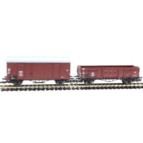   Igra Model 96600002 Teherkocsi-pár, Gm 39 fedett és Ommu 39 nyitott, DB / Europ (E3) (TT)
