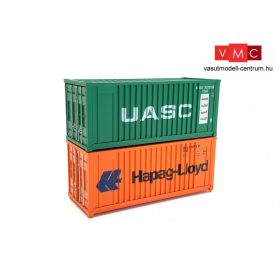   Igra Model 98010101 Konténer-pár, 2 db 20 lábas konténer - Caru, Hamburg Süd (H0)