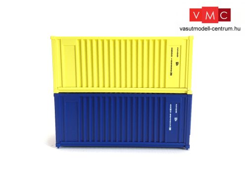 Igra Model 98010103 Konténer-pár, 2 db 20 lábas konténer - kék és sárga színben (H0)
