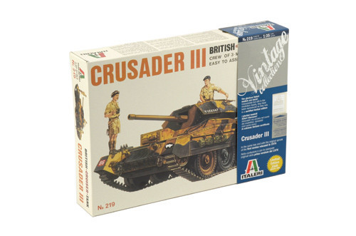 Italeri 0219 British CRUSADER III 1/35 harckocsi makett - Vintage Collection