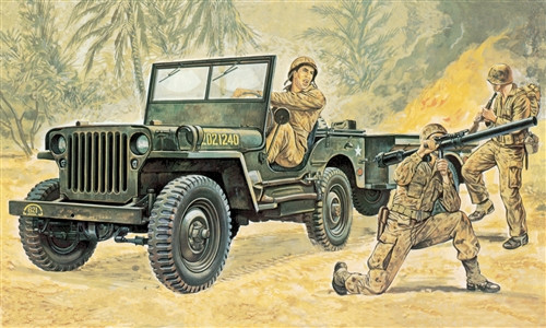 Italeri 314 Willys MB Jeep with Trailer (1/35)