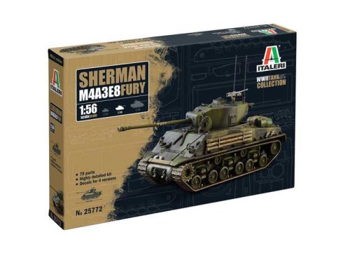 Italeri 25772 M4A3E8 Sherman (1/56)