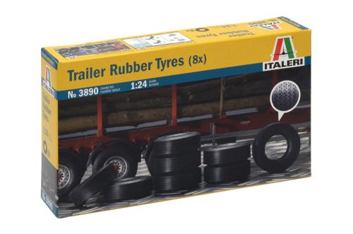 Italeri 3890 Trailer Rubber Tyres (8x) (1/24)