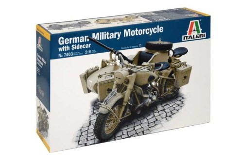 Italeri 7403 German Mil. Motorcycle with sidecar (1/9)