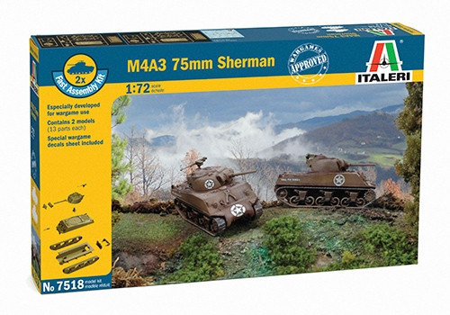 Italeri 7518 M4A3 75mm Sherman (1/72)