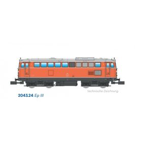   Jägerndorfer JC60000_1 Dízelmozdony Rh 2043.24, vérnarancs, ÖBB (E3) (N)