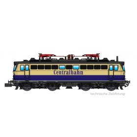   Jägerndorfer JC60100_4 Villanymozdony Rh 1142.704, Centralbahn AG im Rheingold Design (E6) (N)