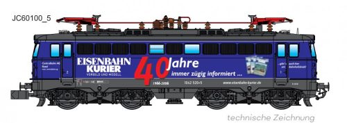 Jägerndorfer JC60100_5 Villanymozdony Rh 1042.520, Centralbahn AG Basel in Eisenbahn Kurier Design (E6) (N)