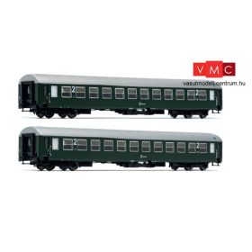   Jägerndorfer JC60140 Személykocsi-pár, négytengelyes UIC-X, 2- osztály, zöld, ÖBB (E3) (N)