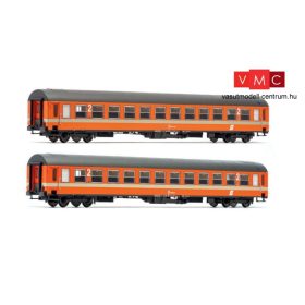   Jägerndorfer JC60150 Személykocsi-pár, négytengelyes UIC-X, 2- osztály, narancs, ÖBB (E4) (N)