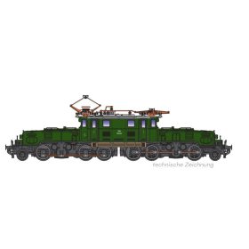   Jägerndorfer JC60200_3 Villanymozdony Rh 1189, zöld, ÖBB (E4) (N)