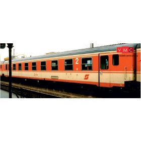   Jägerndorfer JC60250 Személykocsi-pár, négytengelyes lange Schlieren, Jaffa-festés, 2. osztály, ÖBB (E4) (N)