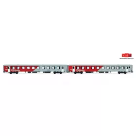 Jägerndorfer JC60280 Személykocsi-pár, négytengelyes lange Schlieren, City-Shuttle, 2. oszt