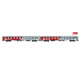   Jägerndorfer JC60290 Személykocsi-pár, négytengelyes lange Schlieren, City-Shuttle, ÖBB logóval, 2. osztály, ÖBB (E5) (N)