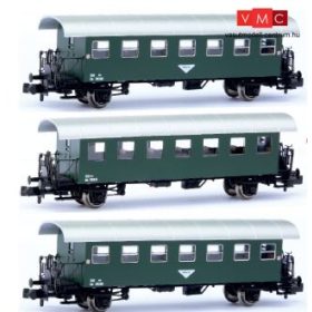   Jägerndorfer JC60320 Személykocsi-készlet, 3-részes Bi sorozat, 1 db teli és 2 db fél ablakos 2. osztály, zöld, ÖBB (E3-4) (N)