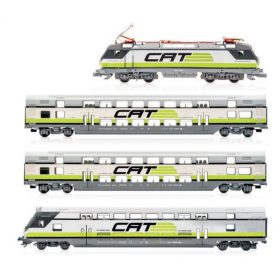   Jägerndorfer JC60402 Emeletes személyvonat-készlet vezérlőkocsival, City Airport Train (CAT) (E5) (N) - Sound