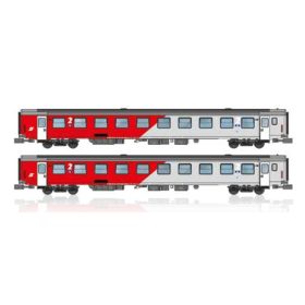   Jägerndorfer JC60500_1 Személykocsi-pár, négytengelyes belföldi forgalmú, 2. osztály, City-Shuttle, ÖBB (E5) (N)