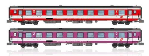 Jägerndorfer JC60500_2 Személykocsi-pár, négytengelyes belföldi forgalmú, 2. osztály, Sparlack, ÖBB (E4) (N)