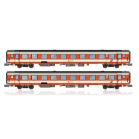   Jägerndorfer JC60500_5 Személykocsi-pár, négytengelyes belföldi forgalmú, 2. osztály, Jaffa design, ÖBB (E4) (N)