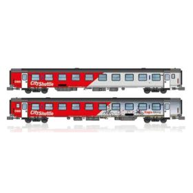   Jägerndorfer JC60500_6 Személykocsi-pár, négytengelyes belföldi forgalmú, 2. osztály, City-Shuttle/Regio Biking design, ÖBB (E6) (N)
