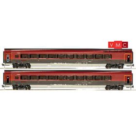   Jägerndorfer JC70219 Személykocsi-pár, négytengelyes Railjet, Economy - Family zone, ÖBB (H0) (E6) - Basic Edition