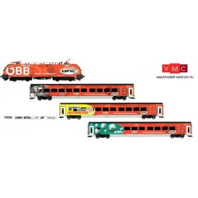   Jägerndorfer JC70900 Villanymozdony Rh 1116.225 Taurus 7 db személykocsi + vezérlőkocsival, ÖFB, High-End, ÖBB, (E6) (H0)