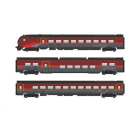   Jägerndorfer JC72302 Személykocsi-készlet vezérlőkocsival, 3-részes négytengelyes Railjet, ÖBB (E6) (H0) - Sound / High End Edition