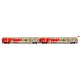   Jägerndorfer JC76202 Emeletes személykocsi-pár, Wiesel, ÖBB Basic (E6) (H0)