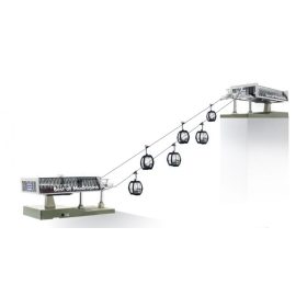   Jägerndorfer JC82491 H0 felvonó modell szett, D-Line Set Flying Mozart, 6 db Omega V kabinnal 1:87 - Fekete